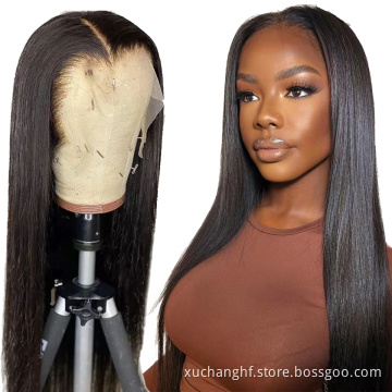Brazilian Virgin Remy Hair Lace Wigs Pre Plucked 13X4 150% Density Deep T Shape Middle Part HD Lace Frontal Human Hair Wigs